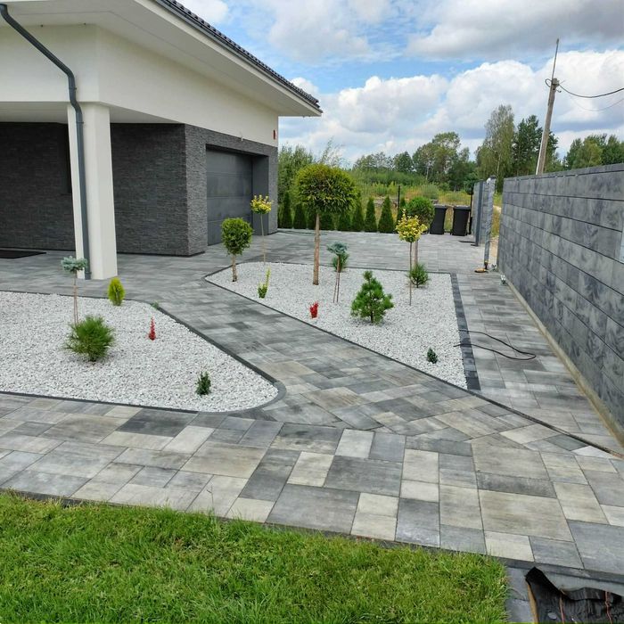 Usługi brukarskie kompleksowo. Układanie kostki brukowej, granitowej.