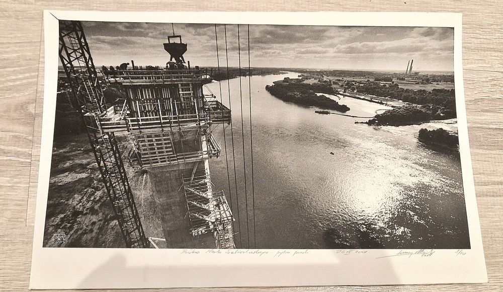 Fotografia autorstwa Tomasza Mościckiego Most Siekierkowski w budowie