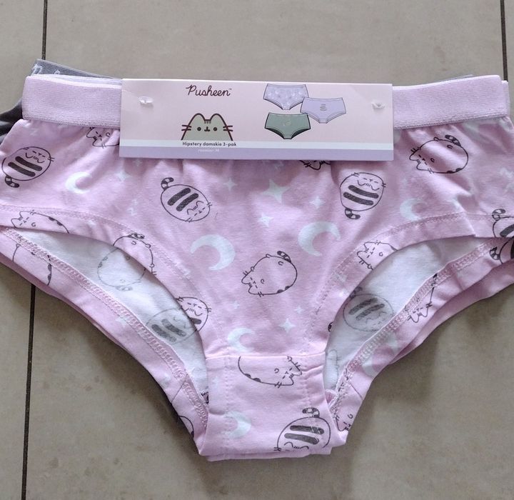 Hipstery damskie Pusheen 3-pak, rozmiar M