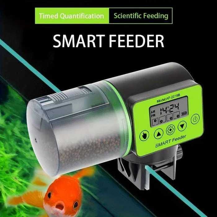 Alimentador Automático Eletrónico com Relógio para Aquário, Peixes e Tartarugas NOVO