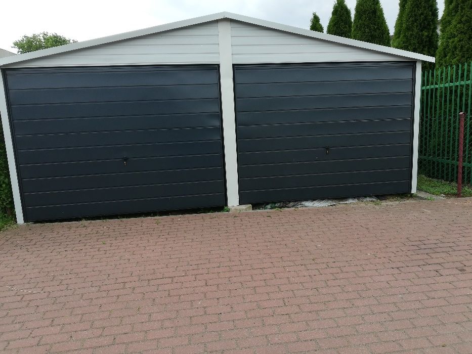 Garaż blaszany, blaszak 6x6 paleta ral,brąz, biały
