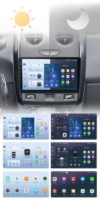 Renault Duster Lada Largus – Radio Android 15 9" CarPlay Android Auto 2GB/32GB GPS Nawigacja Stacja Multimedialna WiFi Bluetooth DSP PL