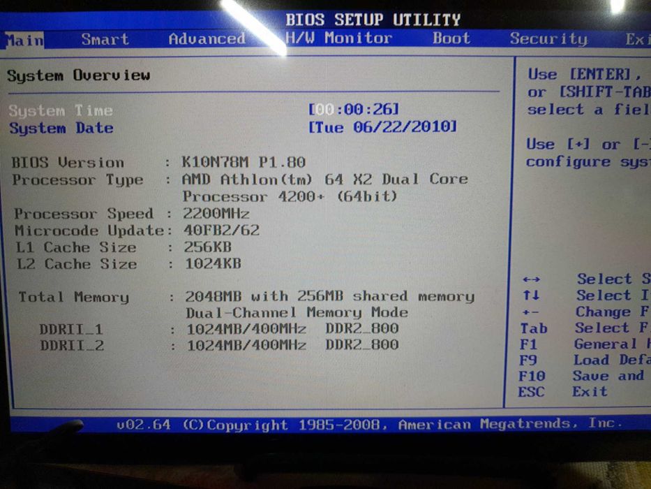 ASRock K10N78M + Athlon 64X2 4200+
