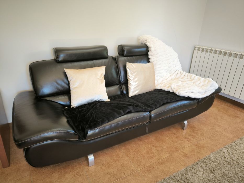 Sofás de Pele Preto