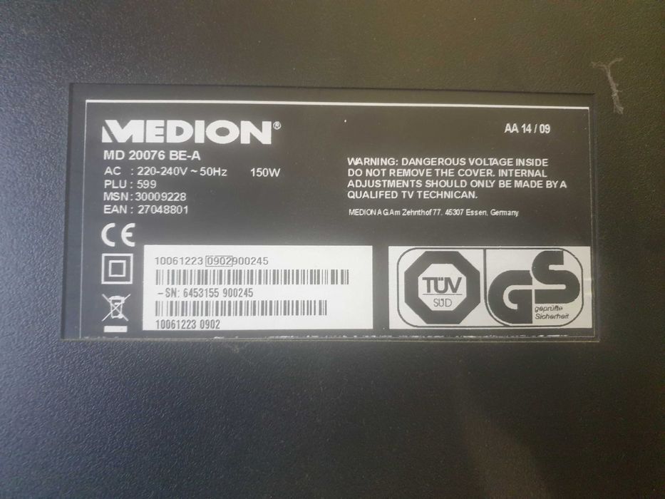Telewizor LCD Medion MD20076 BE-A