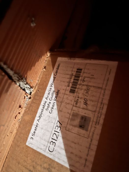 Sofá de jardim 3 lugares madeira