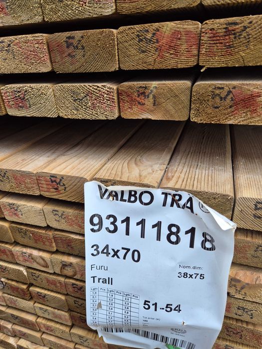 Łaty suche, strugane 38x63mm/34x45/45x45, skandynawskie!!!