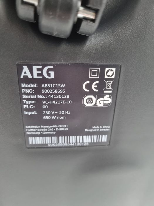 AEG Clean 5000 AB51C1SW odkurzacz workowy