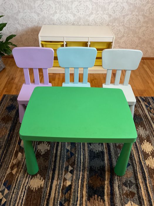 Stolik i 3 krzesła Ikea Mamut