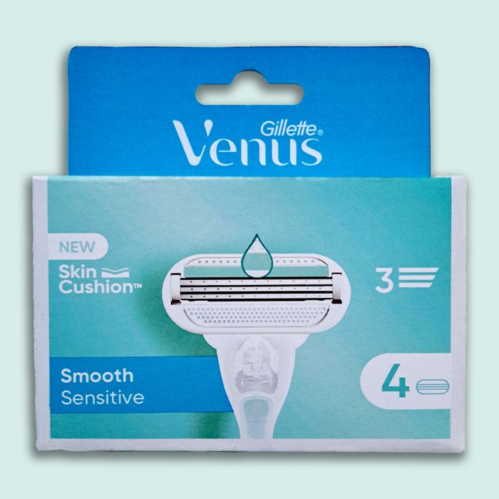 Змінні леза Gillette Venus Smooth Sensitive 4 шт - 100% оригінал