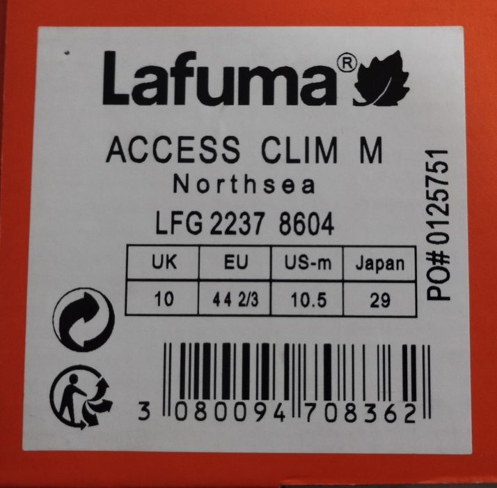 Sapatilhas Lafuma Access Northsea 44 ⅔ (pouco uso)