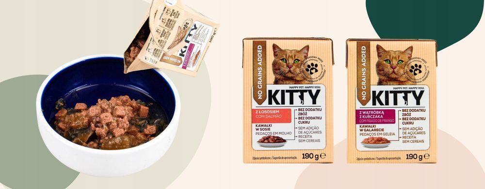 14 X 190G Karma Mokra Dla Kotów Kitty Mix Smaków Bez Zbóż 2,66 Kg