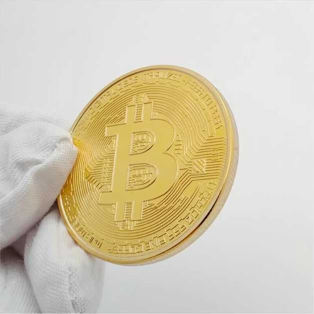 Сувенірна колекційна монета Біткоїн (Bitcoin) в чохлі-капсулі