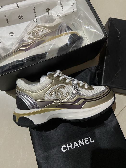 Sneakersy buty Chanel NOWE 36 złote adidasy