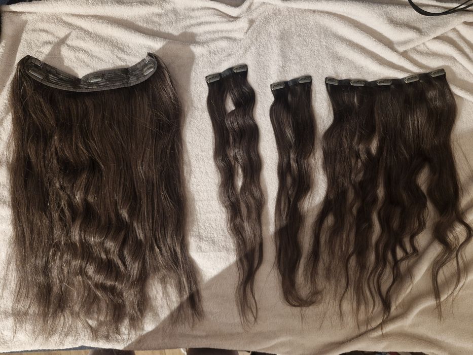 Włosy clip-in doczepiane ludzkie włosy 100%