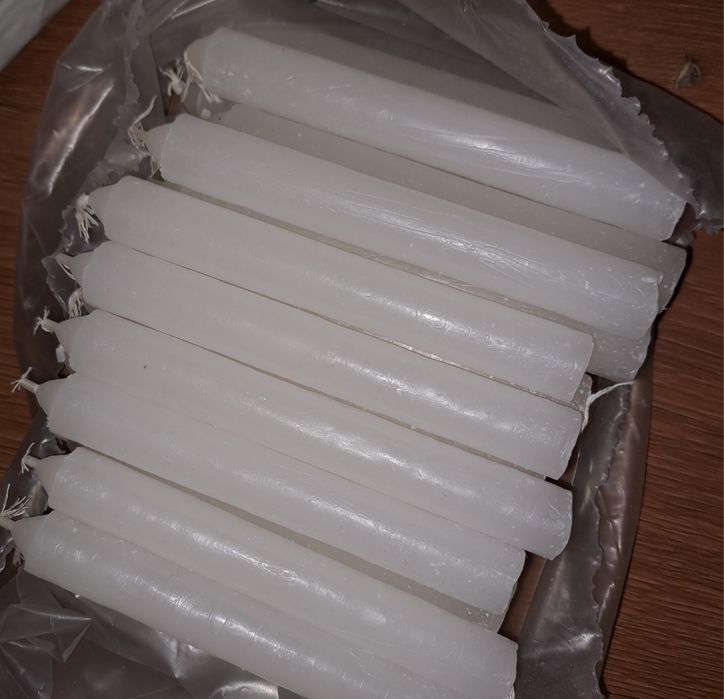 Свічка 5шт Парафінова, запаска, столові (парафиновые) свечи, в наяв