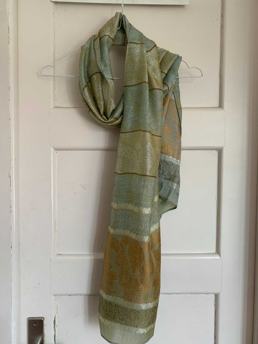 Écharpe motivos egípcios, brilhante, 49 x 172 cm