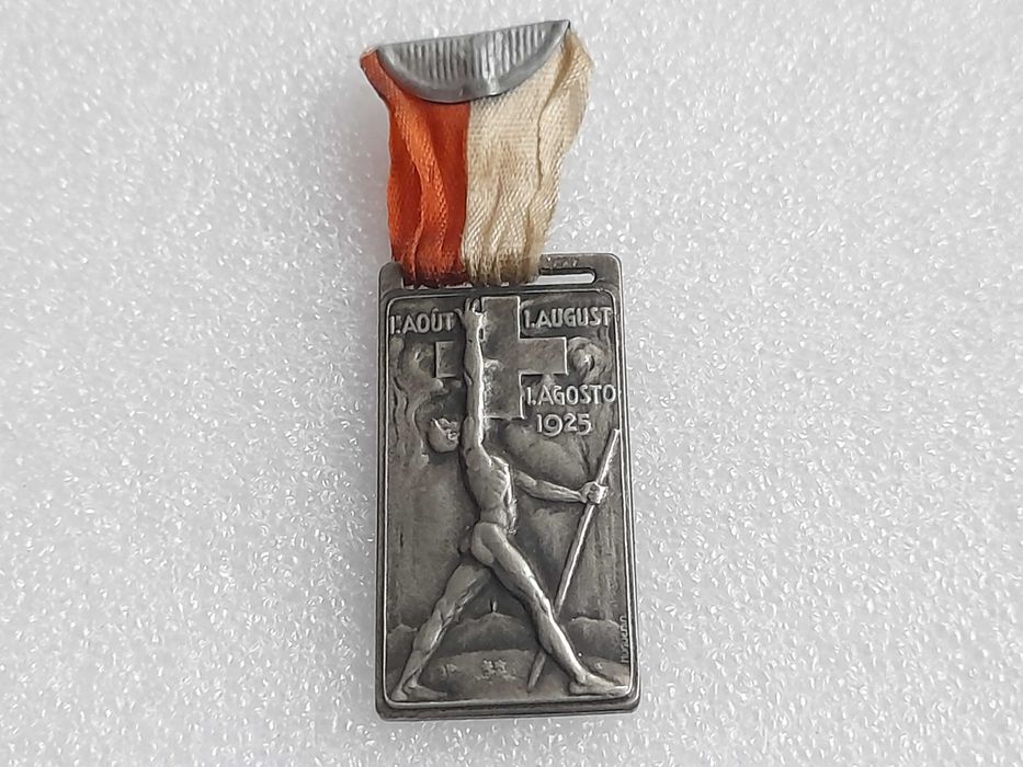 Medal Święto Narodowe Szwajcarii 1 sierpnia (1925 r. sygnowany)
