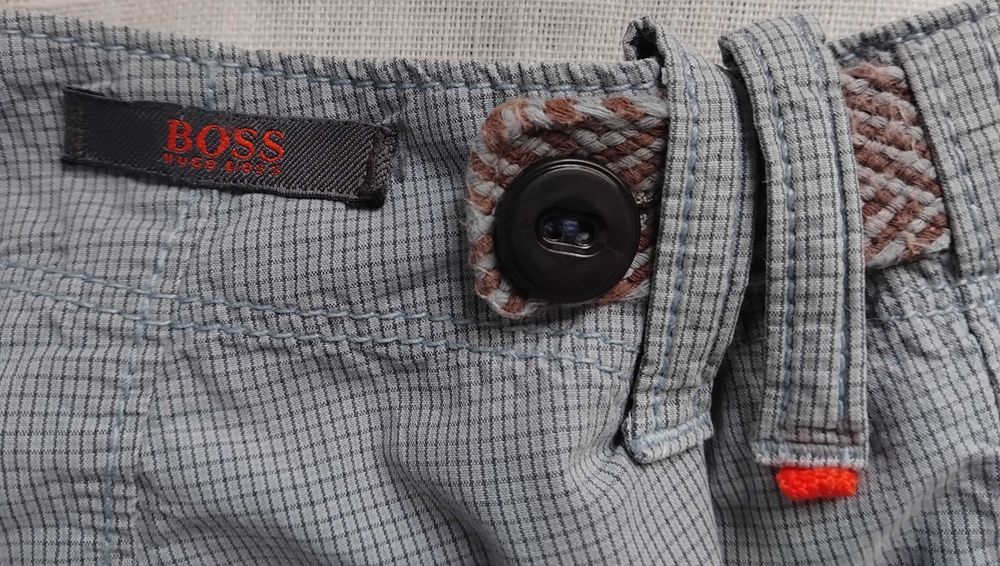 Брюки Hugo Boss чинос мужские серо-голубые р.50 Румыния хлопок 100%