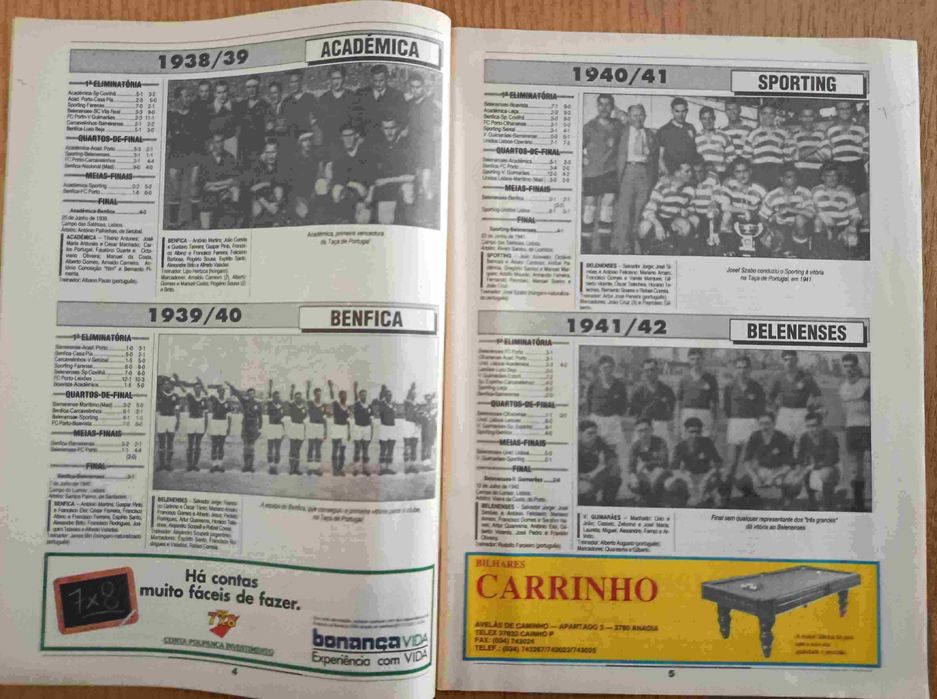A história das 53 edições da Taça de Portugal até 1992-93 - Revista Record