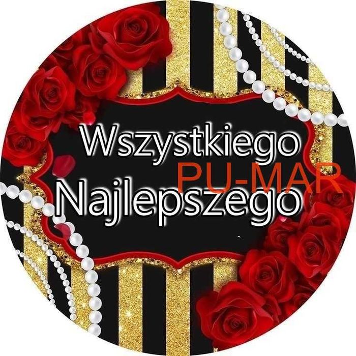 Opłatek na tort Urodzinowy Okazjonalny Tekst Gratis 30 40 50