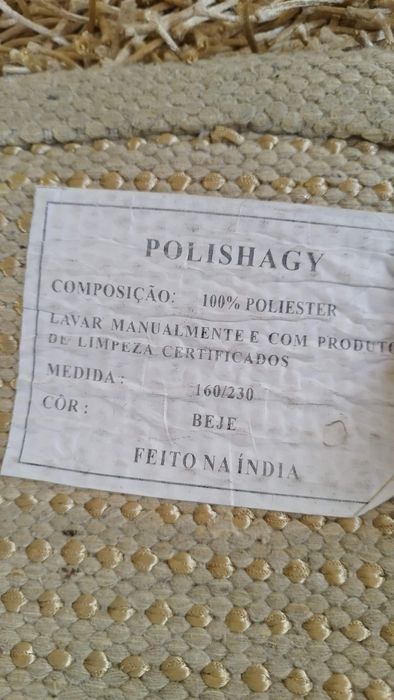 Tapete carpete beje dourado