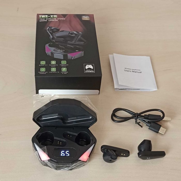 Наушники Беспроводные Сенсорные TWS-X15 Bluetooth Блютуз Навушники