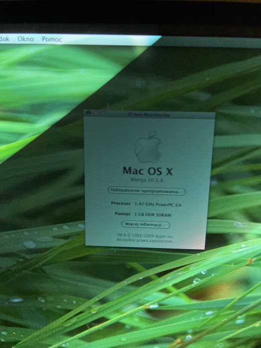 Komputer apple eMac 1,42 powerPC 1gb ATI 80gb HDD duży zestaw