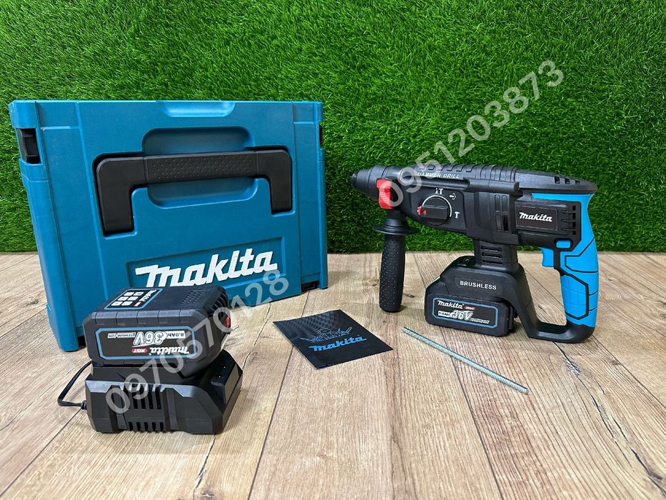 Аккумуляторный Перфоратор Makita DHR202 36V 8Ah бесщеточный 3,3 Дж