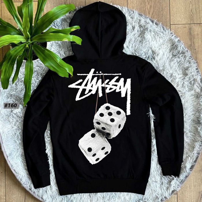 Большой Принт Кофта Стусси | Худи Черное Stussy Basic | XS S M L XL
