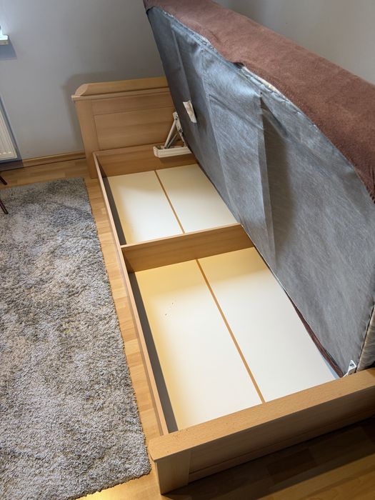 Łóżko tapczan z pojemnikiem na posciel 90x200