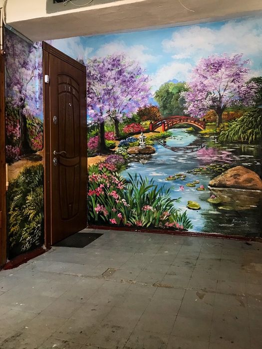 Художественная роспись стен, рисунки в интерьере, живопись