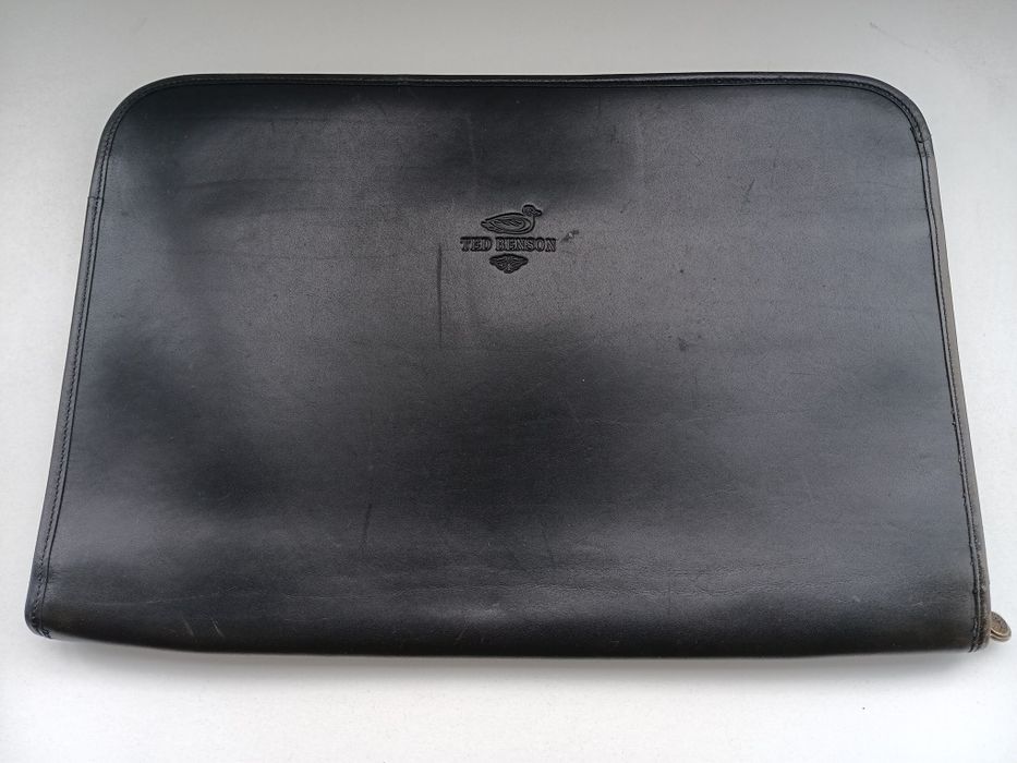 Pasta vintage em pele Ted Benson – anos 80/90