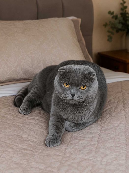 Продам вислоухую шотландскую кошку. 500 грн.