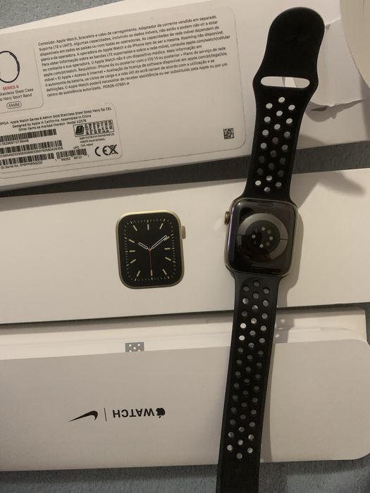 Apple watch 6 44mm em Aço e vidro safira