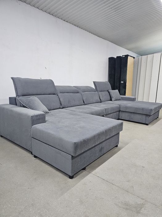 Narożnik U prosto od producenta rozkładany regulowane zagłówki