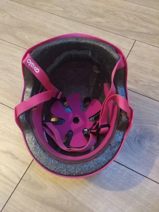 Różowy kask oxelo 50-54 cm
