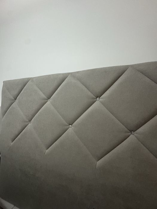 Cabeceira Estofada Cinza