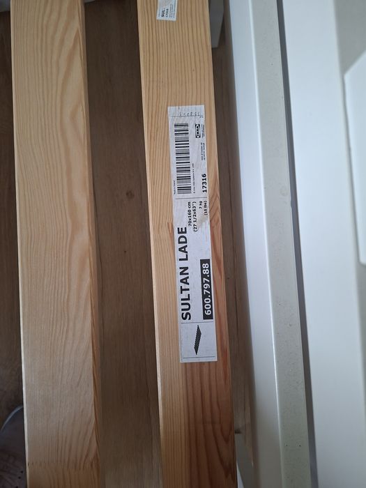 Łóżko Ikea Kritter białe rama i materac Vyssa