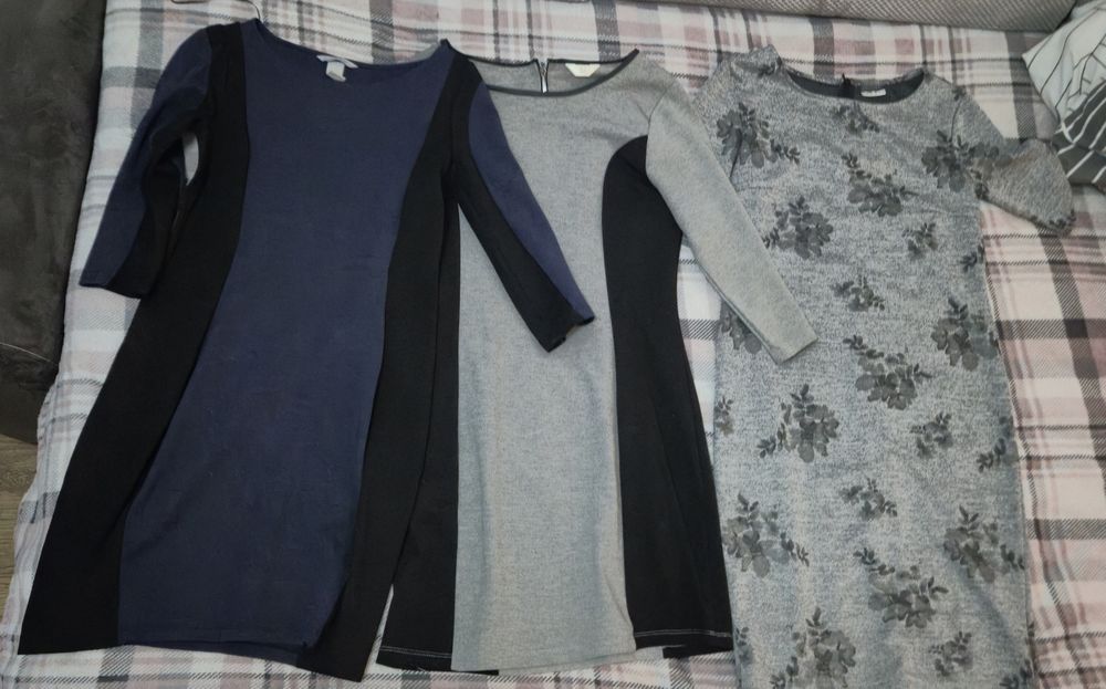 Zestaw 3x biurowa elegancka sukienka S/M
