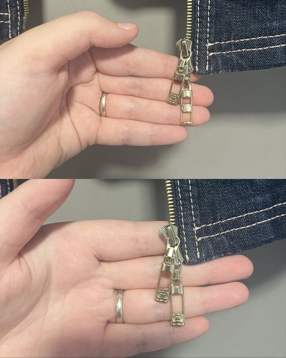 Оригінальний джинсовий жакет ESCADA на замку темно синій індіго