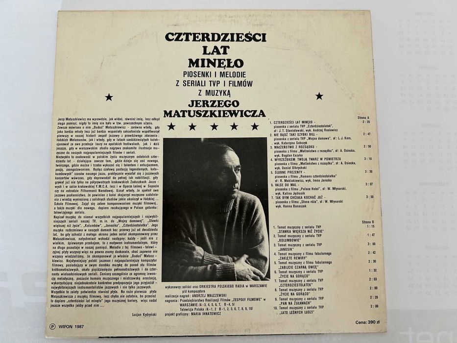 Czterdzieści Lat Minęło winyl Matuszkiewicz 1987