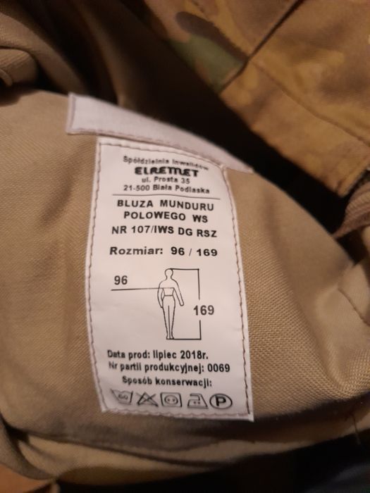 Mundur multicam polowy 107/iws 169/96/90