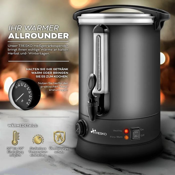 Tresko Czajnik do grzanego wina Grey6.8 L/1500W.