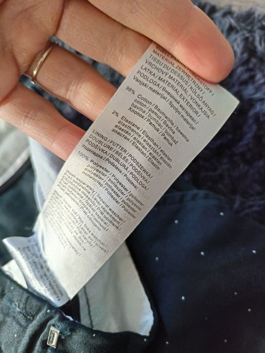 Czarne eleganckie spodnie 36 / 38 spodnie materiałowe damskie do pracy