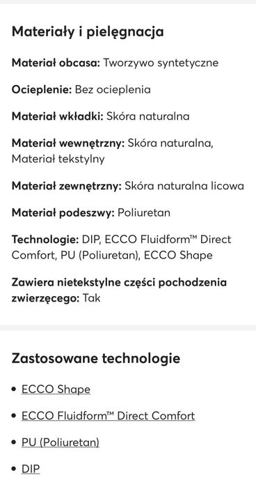 Buty Ecco Shape Sculpted  Motion 55, rozmiar 38, dł. 25,1 cm