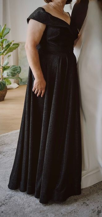 Вечірня, випускна, святкова, блискуча чорна сукня