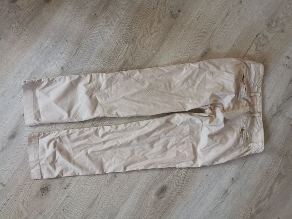 Spodnie damskie gant materiałowe nude beżowe chinosy r 34 gant