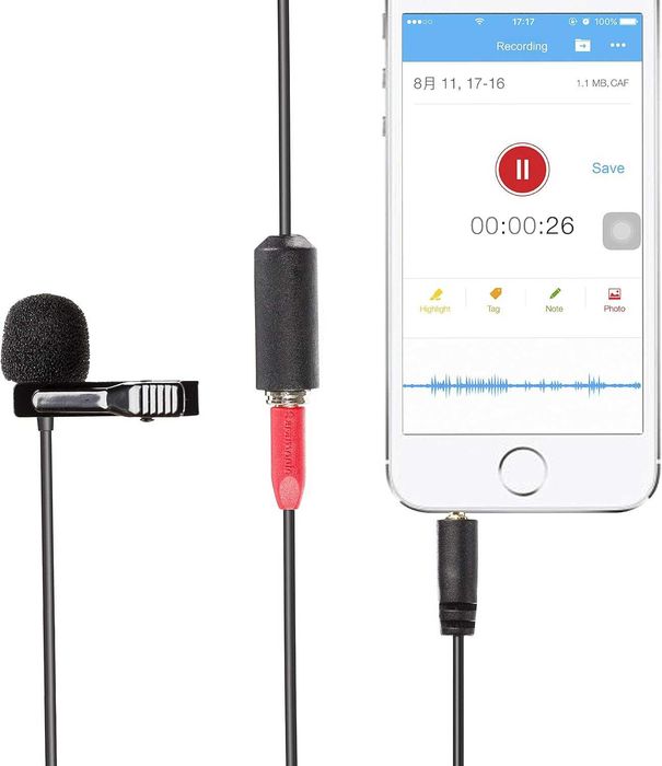 Saramonic SR-LMX1+ (Lavalier Microphone - iOS | Android) - SELADO