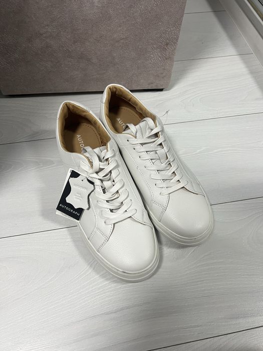 Кеди білі кросівки шкіряні чоловічі autograph